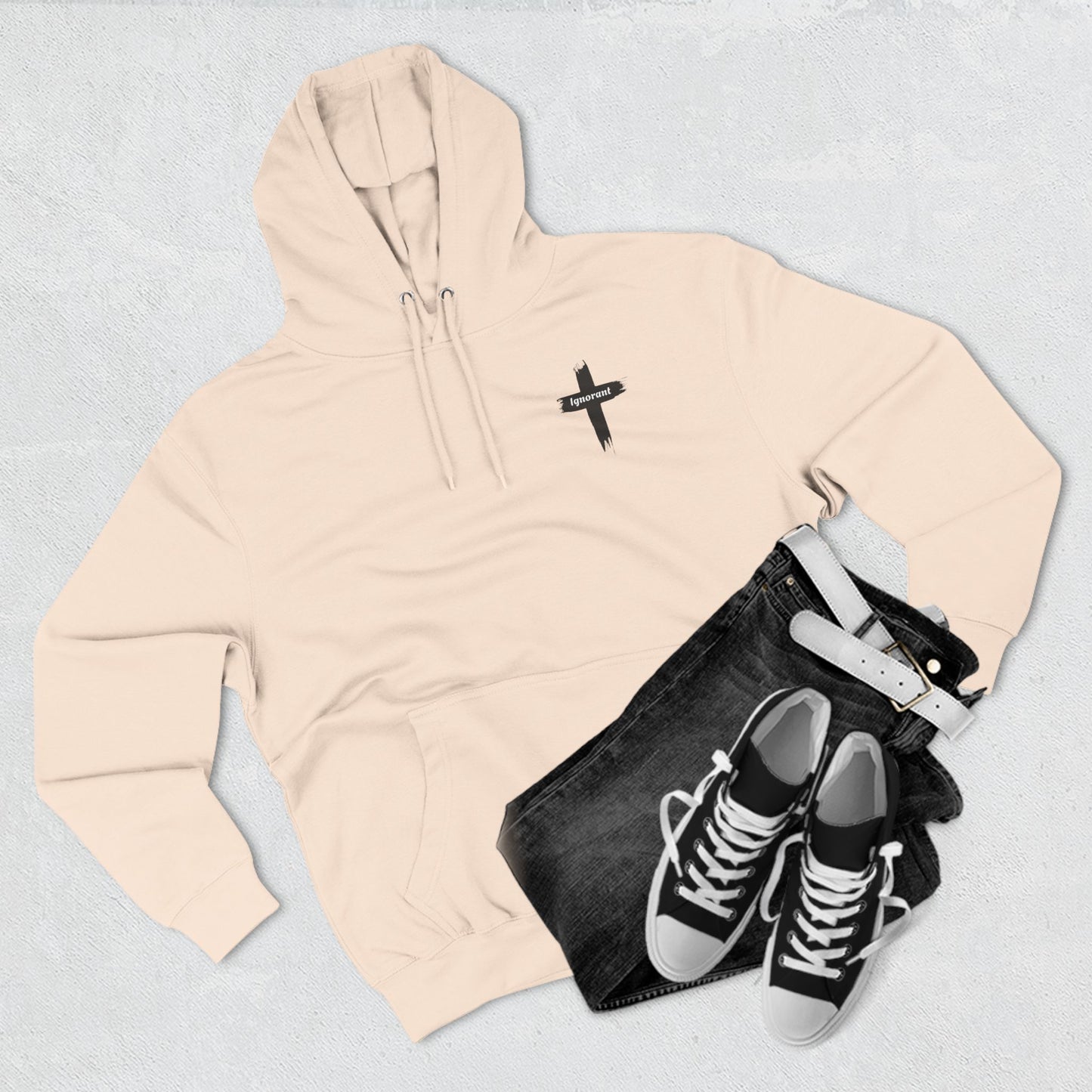 Not pink its salmon! Three-Panel Fleece Hoodie