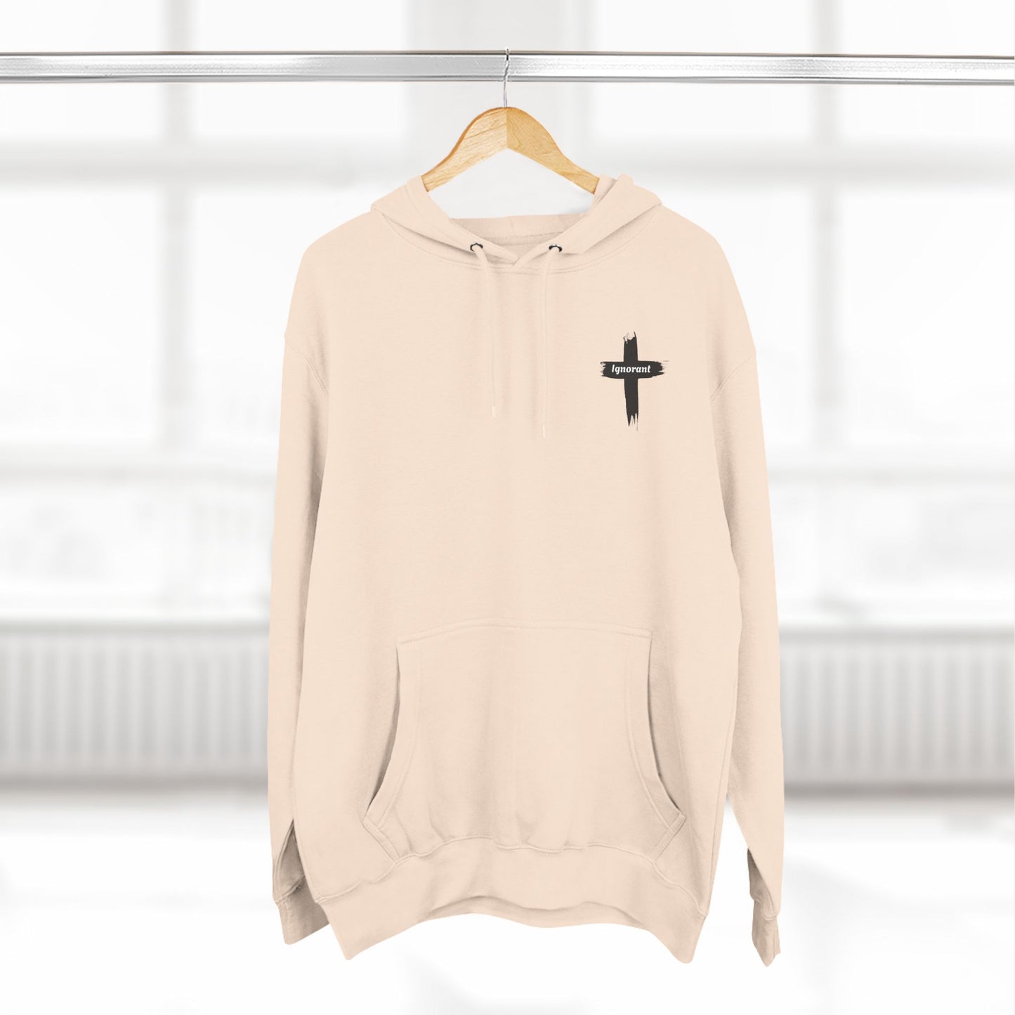 Not pink its salmon! Three-Panel Fleece Hoodie